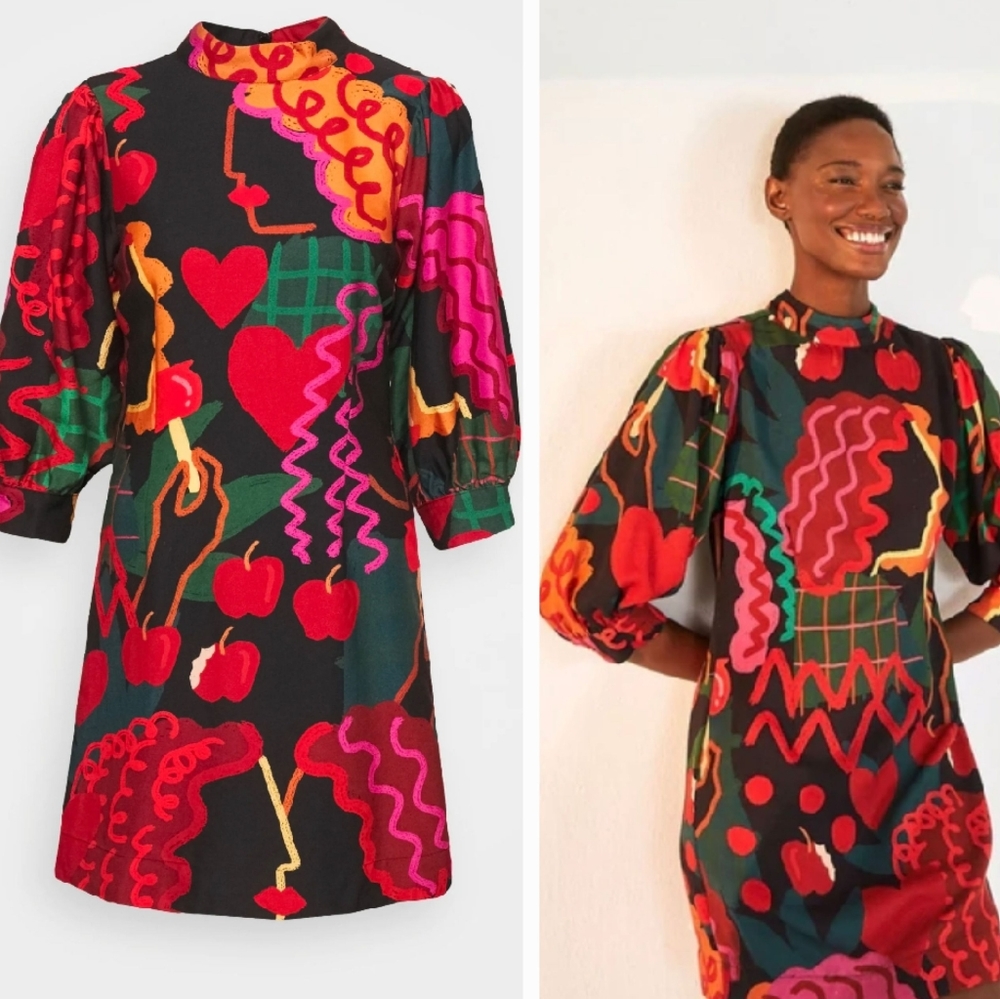 Farm Rio Lovers Apple Minidress